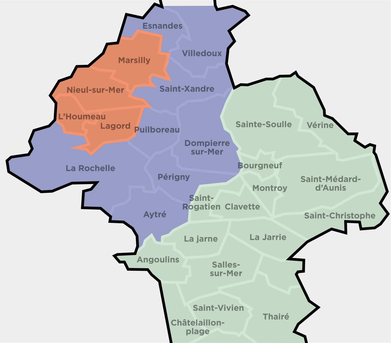 carte région la rochelle
